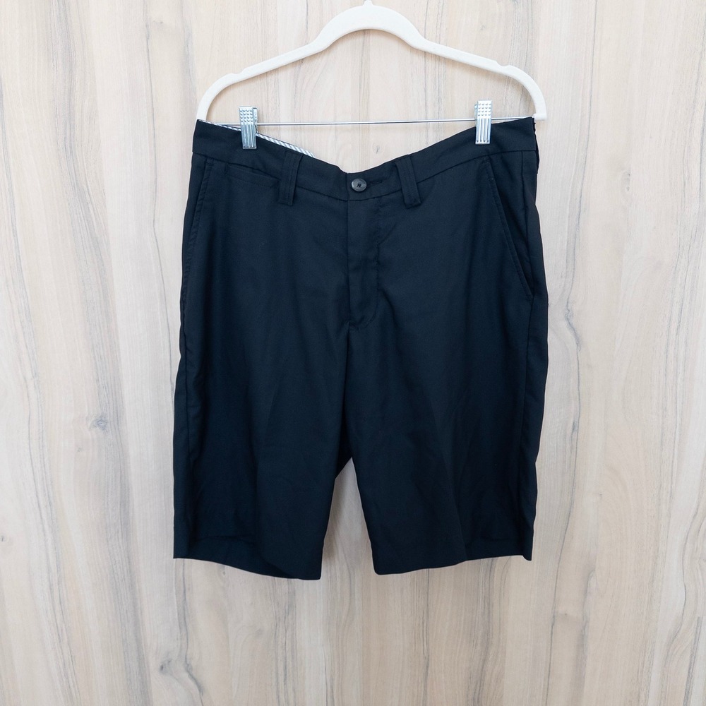 Tommy Hilfiger Mens Golf Shorts 34 Black Performance Chino Sport Casual Preppy